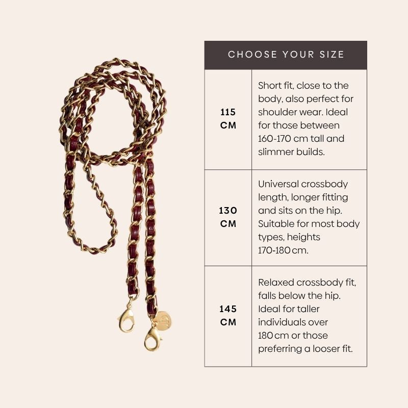 Phone Chain | Italian | Burgundy