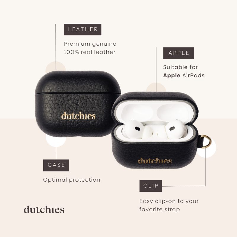 Full Leather Airpod cases | Black | Only €29.50 | Dutchies