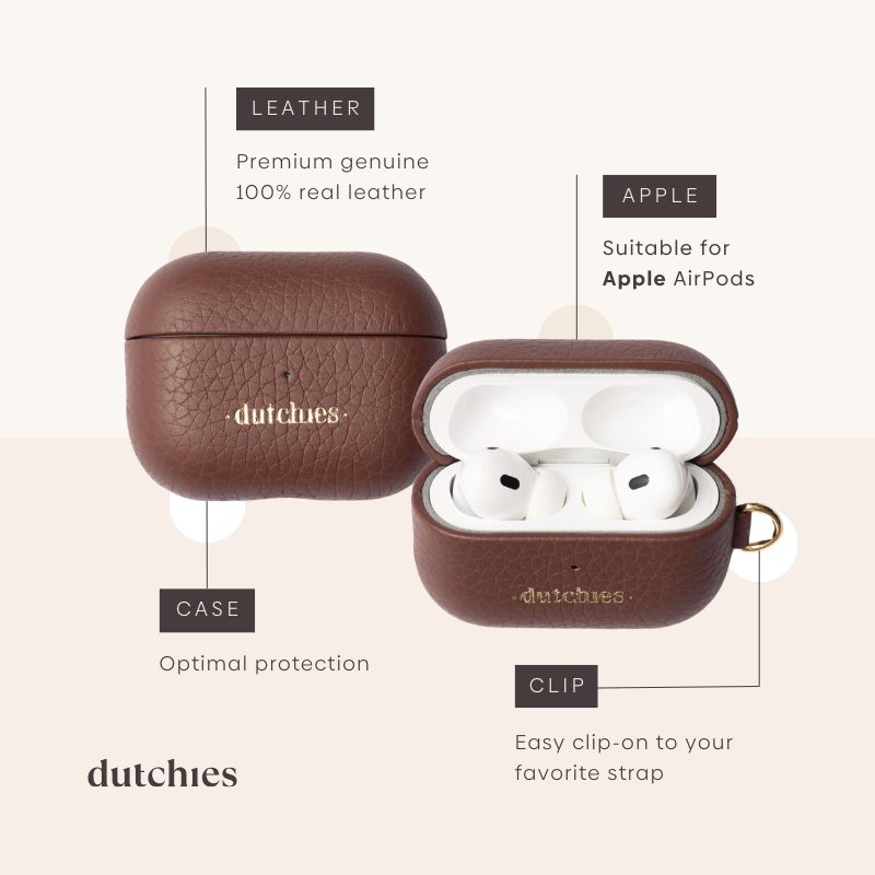 Full Leather Airpod cases | Brown | Only €29.50 | Dutchies