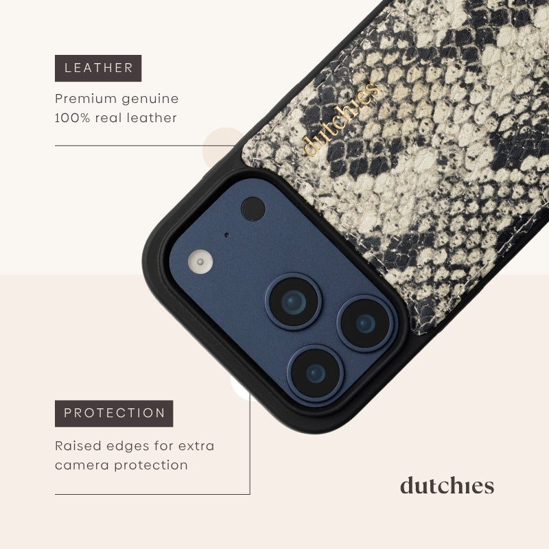 iPhone Case | Snake featuring premium leather, camera protection, and cardholder for essentials.