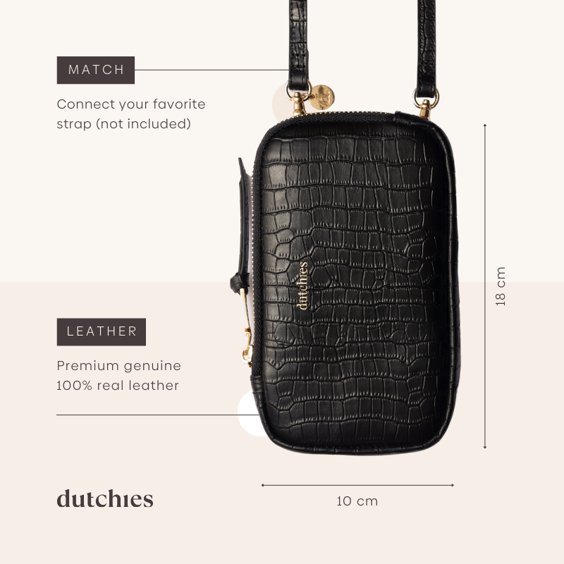 Phone Bag Rose | Noir | Dutchies