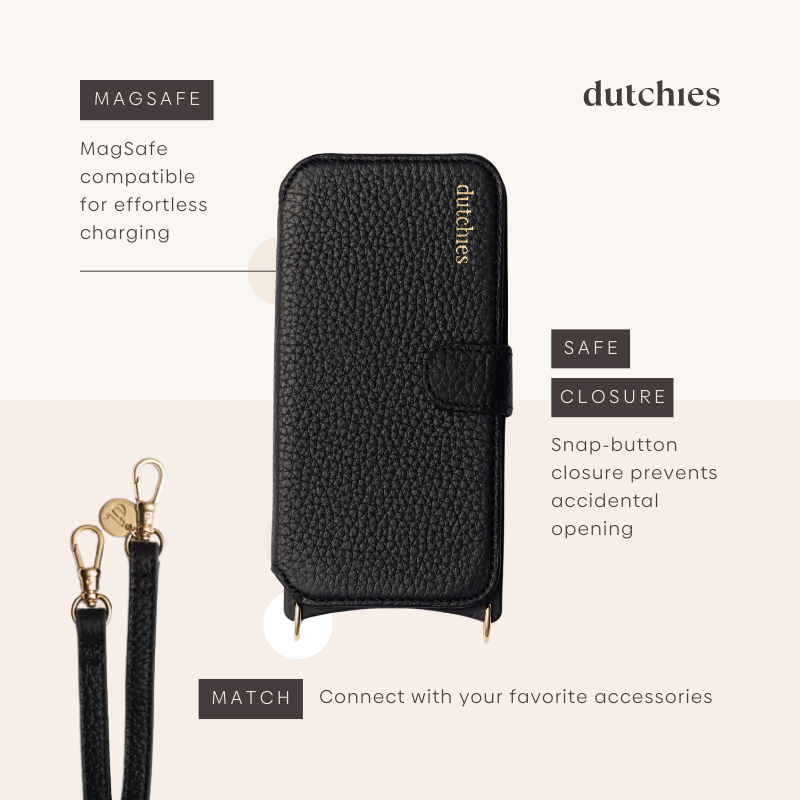 Klassisches Set | Etui Hülle Samsung | Schwarz