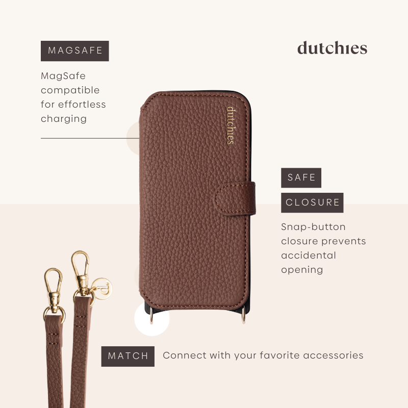 Ensemble Bandoulière | Etui iPhone | Marron