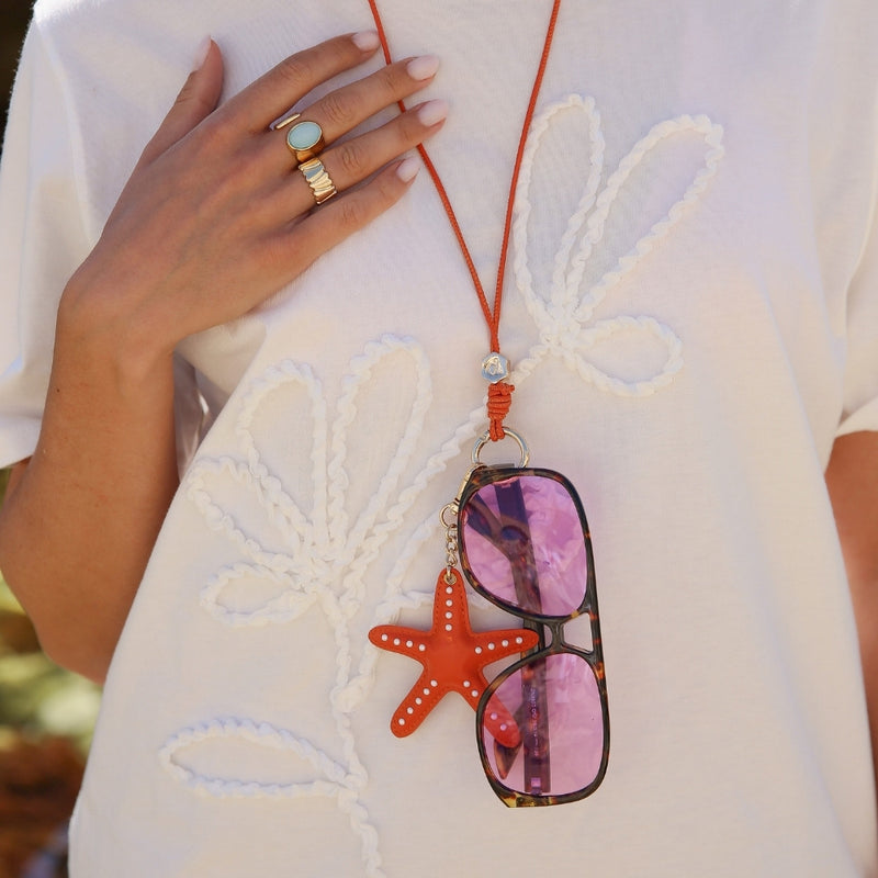 Keychain | Starfish | Orange