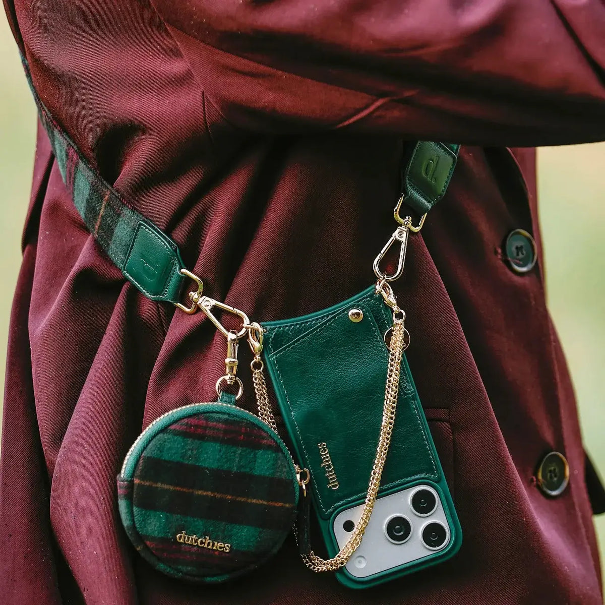 Phone Strap | Flannel | Forest Green Tartan