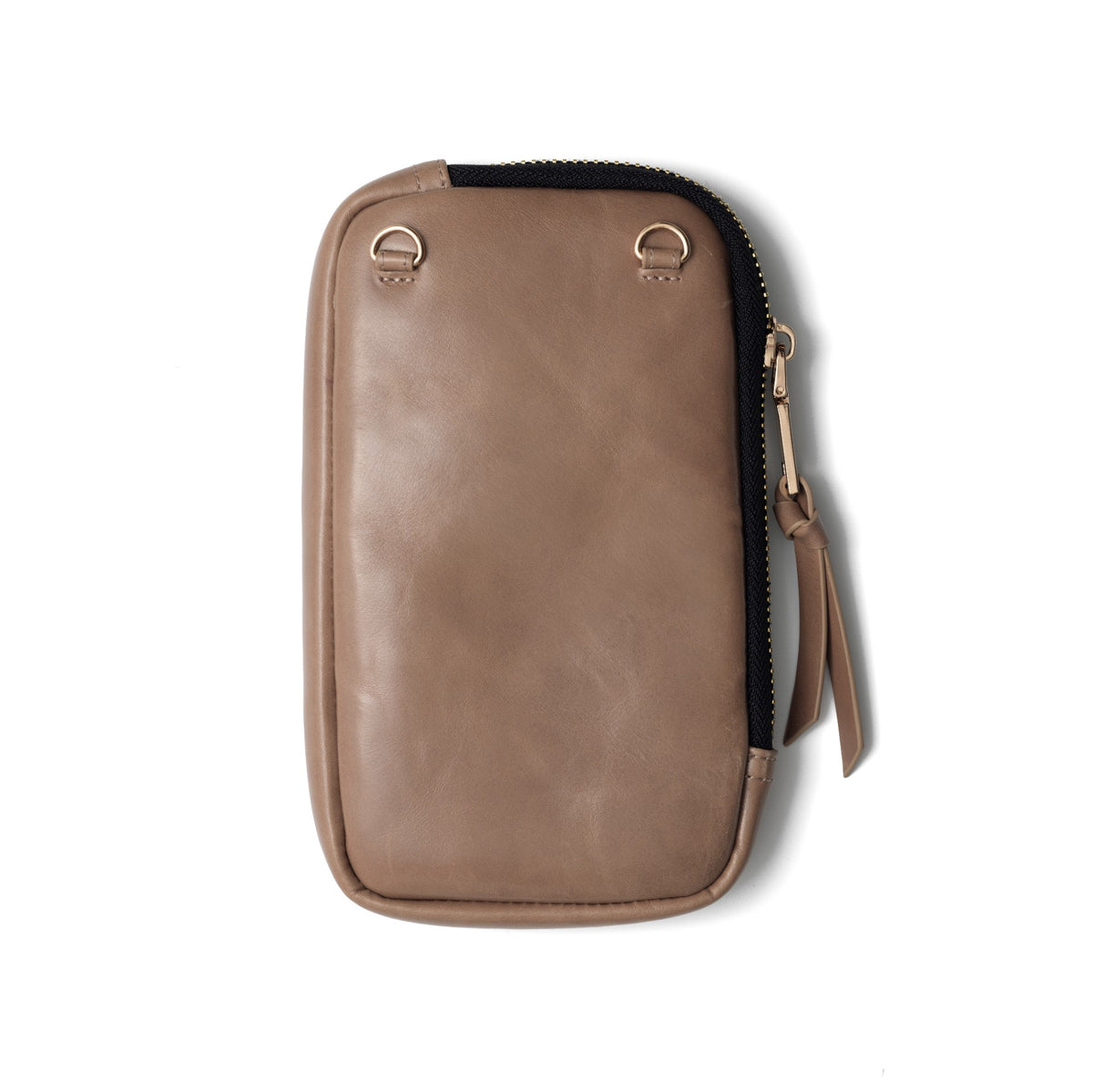 Phone Bag Rose | Mocha, handmade leather pouch perfect for all your essentials.