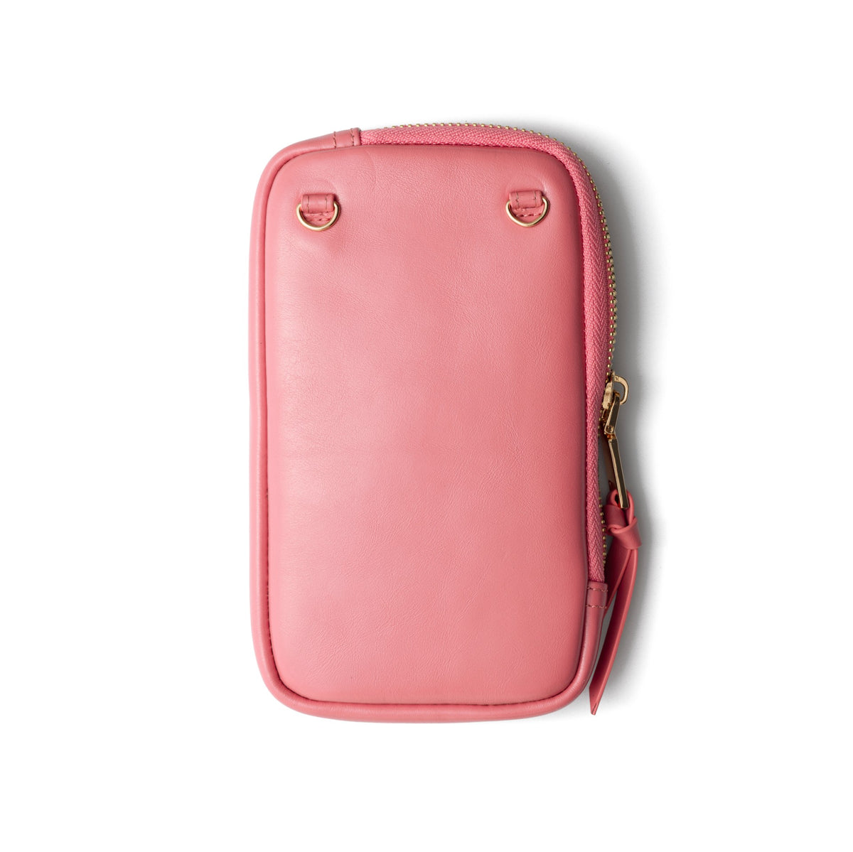 Phone Bag Rose | Pink - stylish handmade leather pouch for essentials and phone.