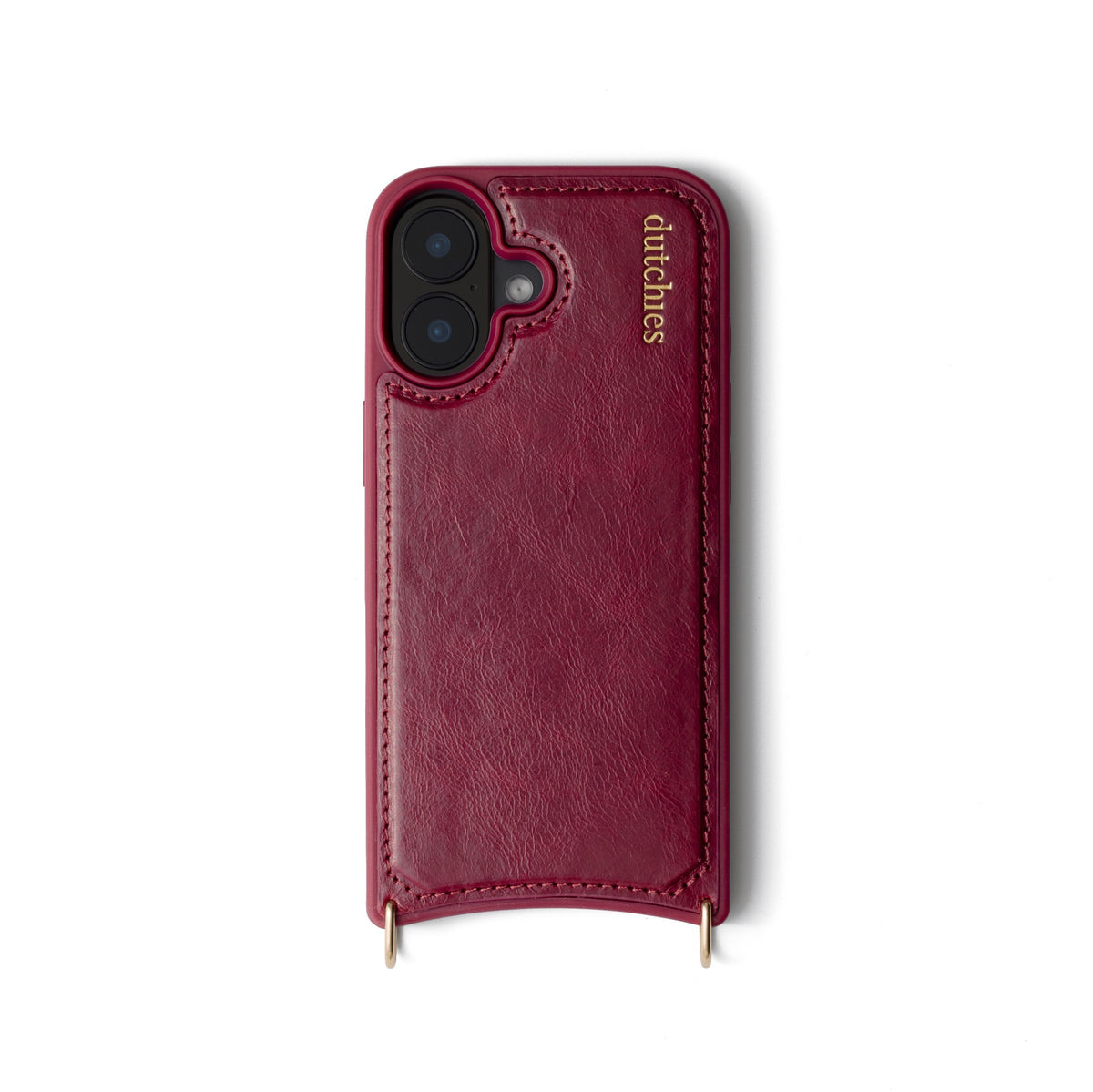 iPhone Case | MagSafe | Raspberry Red leather case with sturdy magnet for stylish protection.