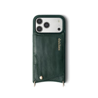 iPhone Case | Forest Green - Stylish leather case with cardholder in rich forest green color.