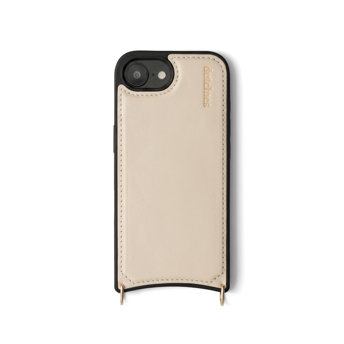 iPhone Case | MagSafe | Vanilla with leather finish, sturdy bumper, and golden details for iPhone 16e/17e.