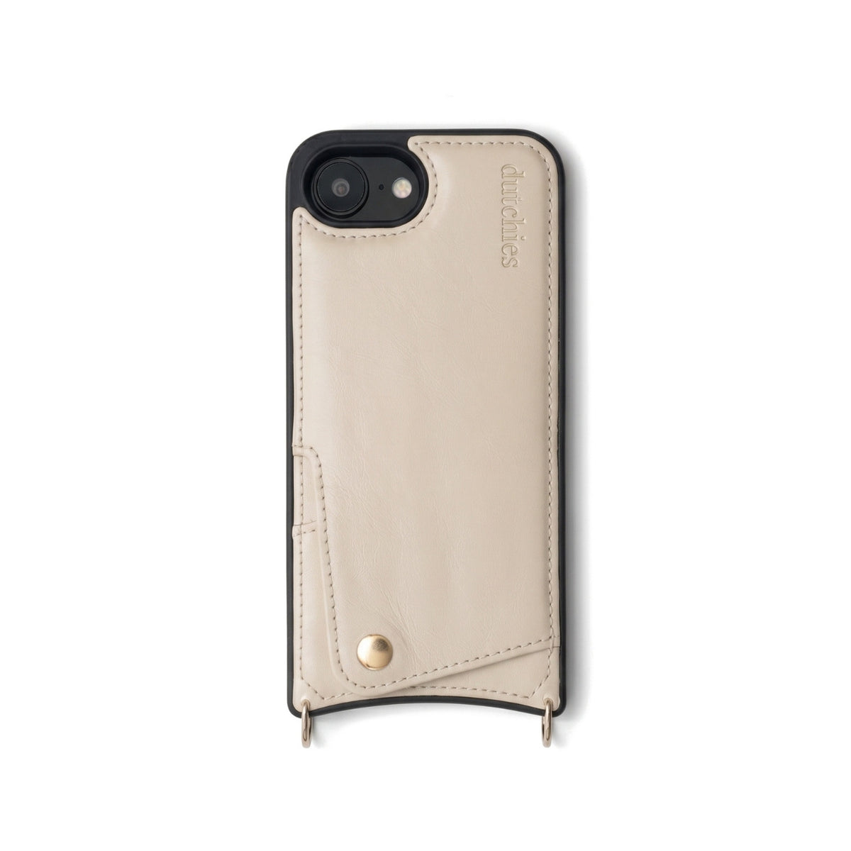 iPhone Case | Vanilla made of genuine leather with cardholder and shock-absorbing TPU edges.