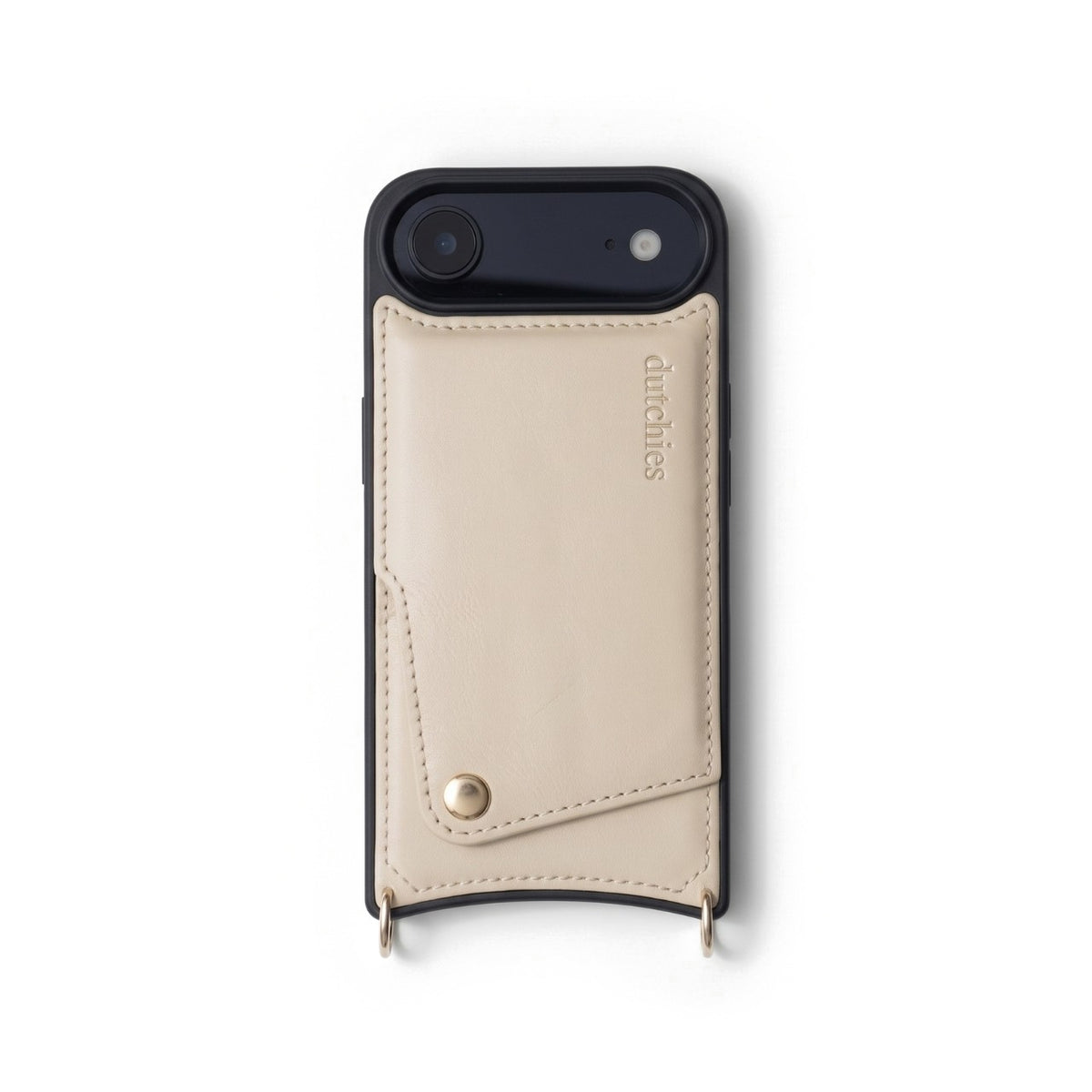 iPhone Case | Vanilla made of genuine leather with cardholder and shock-absorbing TPU edges.