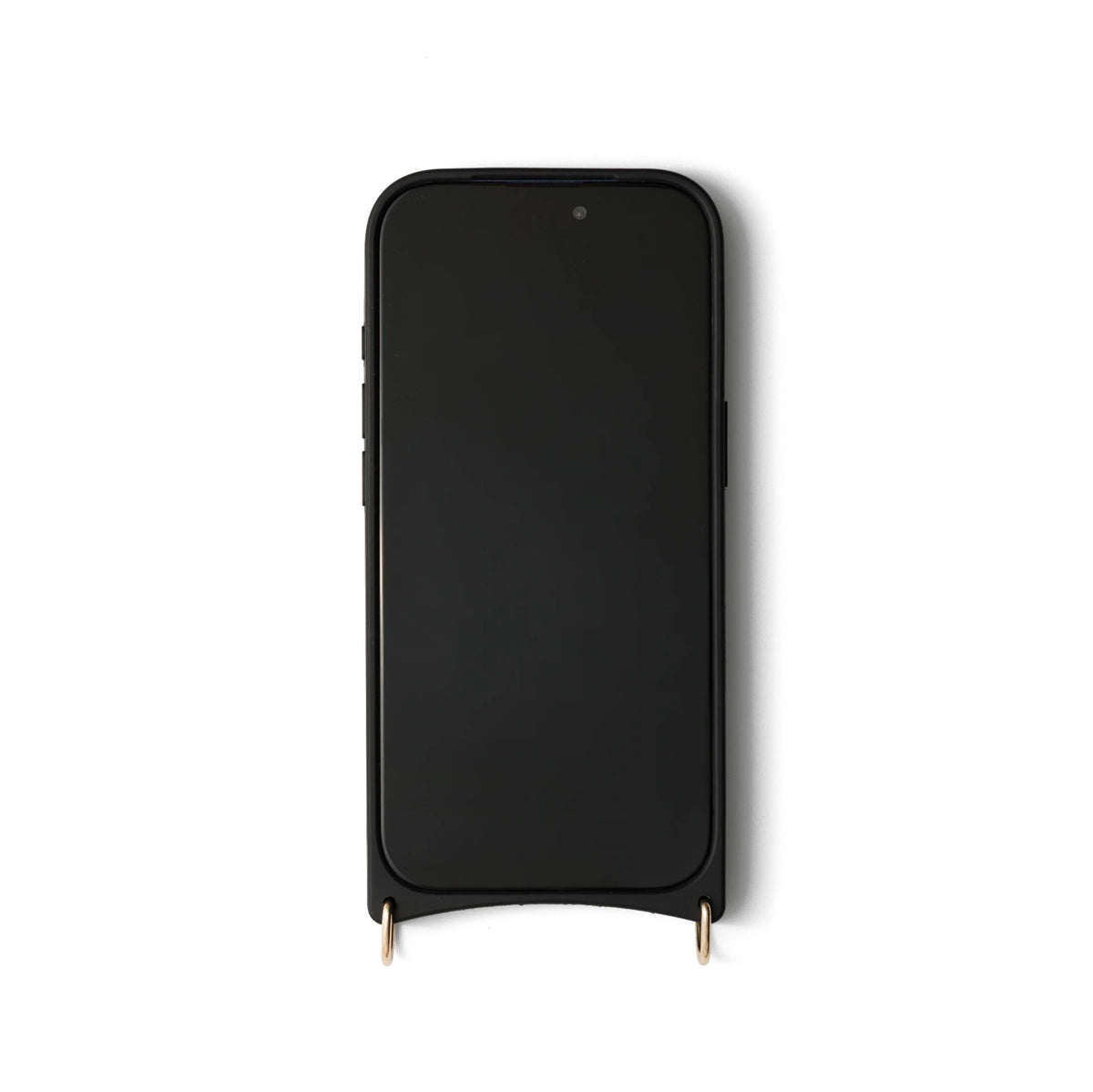 Coque iPhone | MagSafe | Vanilla - design chic en cuir noir avec aimants robustes et détails dorés
