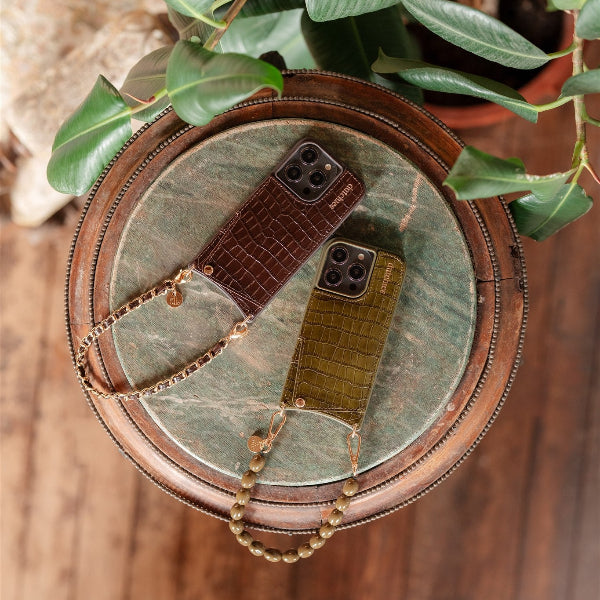 Phone Charm | Italian | Chocolate Brown