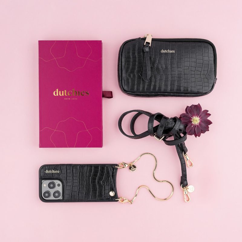 Luxus-Set | iPhone | Noir | Gold