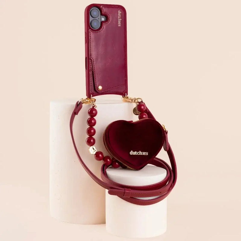 Mini Phone Bag Sarah | Raspberry Red Velvet