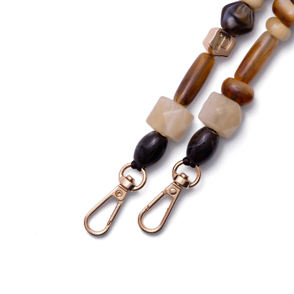 Handyanhänger | Perlen | Vanessa, mehrfarbiger Anhänger mit Perlen und goldener Hardware für ein stilvolles Accessoire.