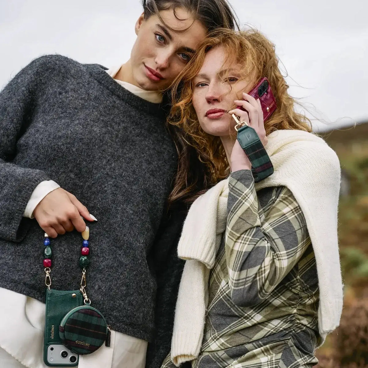 Phone Strap | Charm | Forest Green Tartan