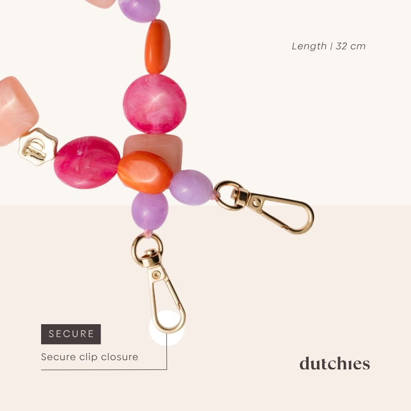 Bracelet Set | iPhone | Pink | Junko avec des perles vibrantes et une fermeture à clip sécurisée, pour allier style et praticité.