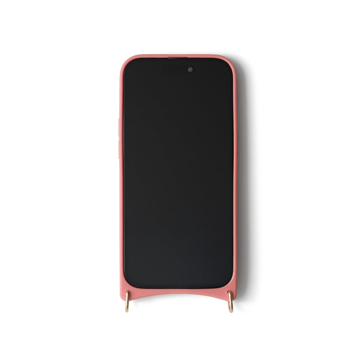 Coque iPhone | Rose, en cuir véritable fait main, au design épuré avec un porte-cartes pratique.