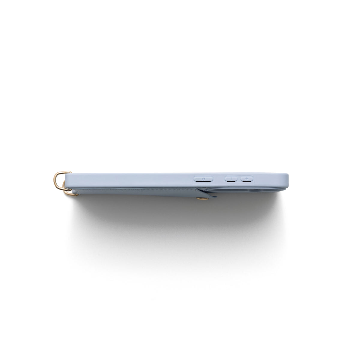 Samsung Case | Blue shown from the side, showcasing its sleek design and metal finishes.