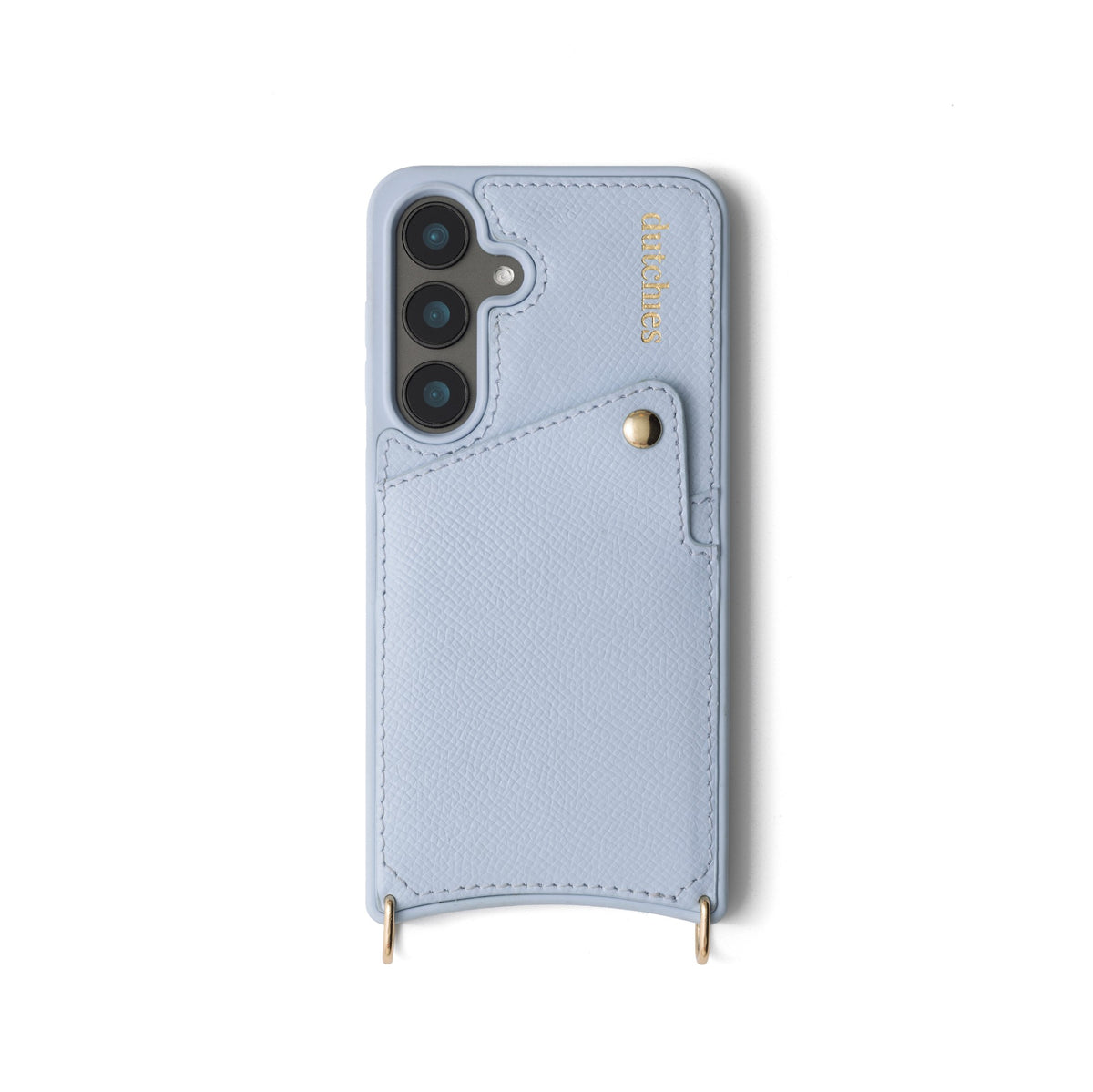 Samsung Case | Blue with cardholder and shock-absorbing TPU made from genuine leather.