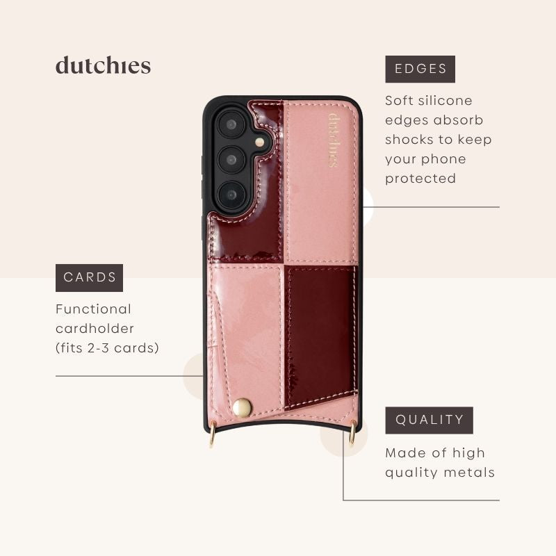 Funda Samsung | Gloss Lollipop, elegante funda de cuero con tarjetero y bordes que absorben los golpes para proteger el teléfono.