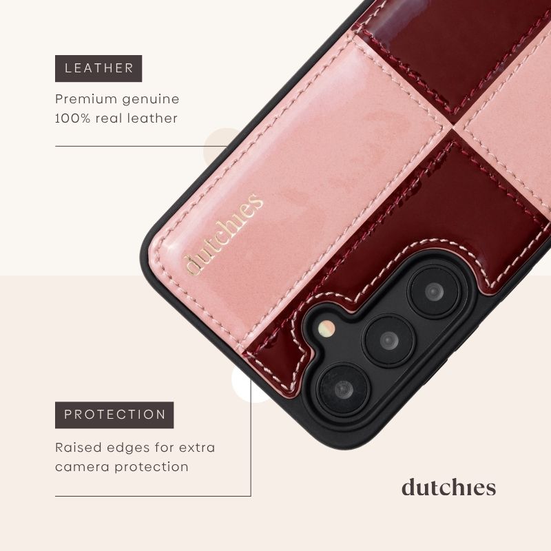 Samsung Case | Gloss Lollipop - premium leather case with cardholder and raised edges for camera protection