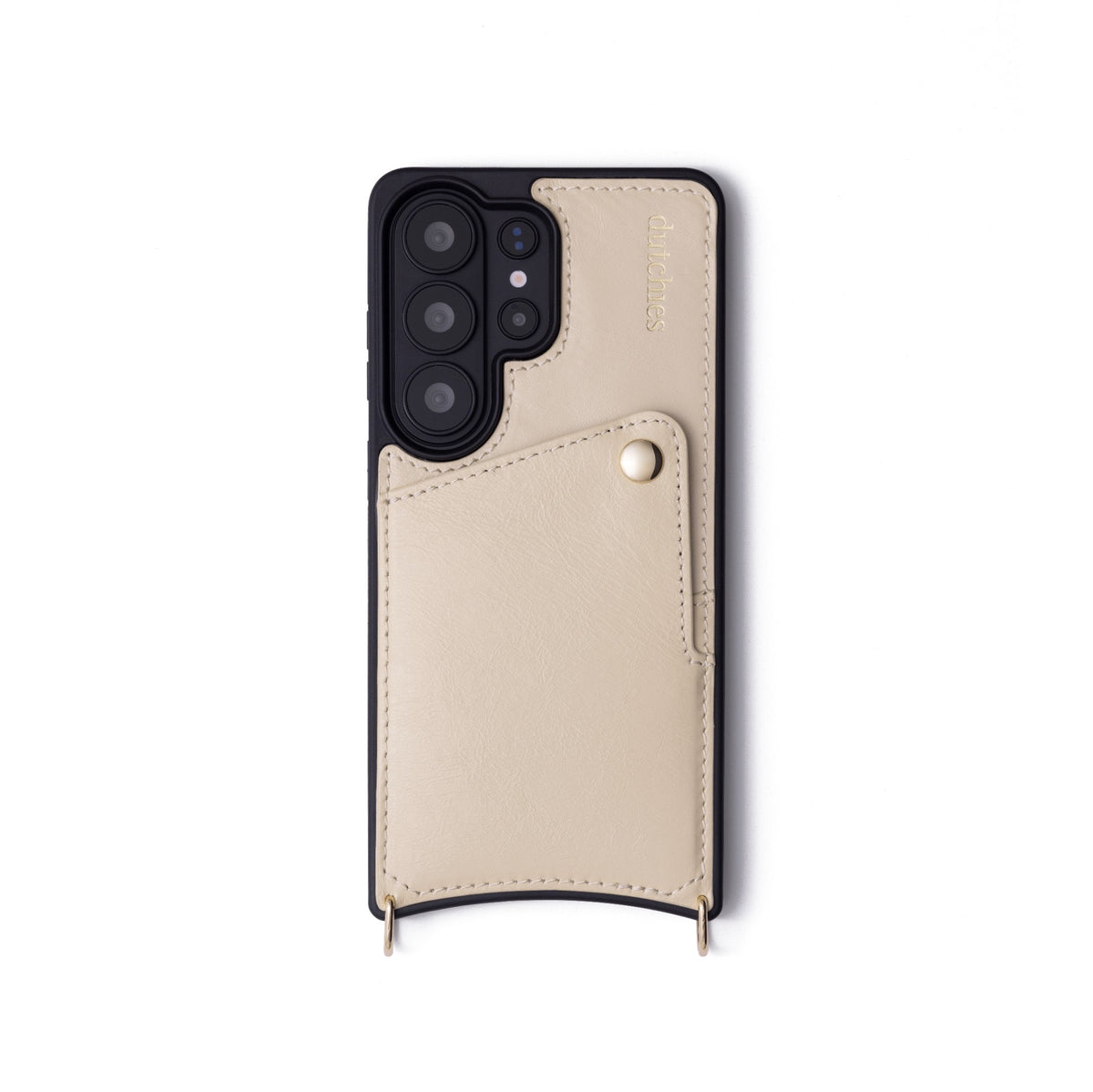 Samsung Case | Vanilla with cardholder, crafted from genuine leather, perfect for stylish phone protection.
