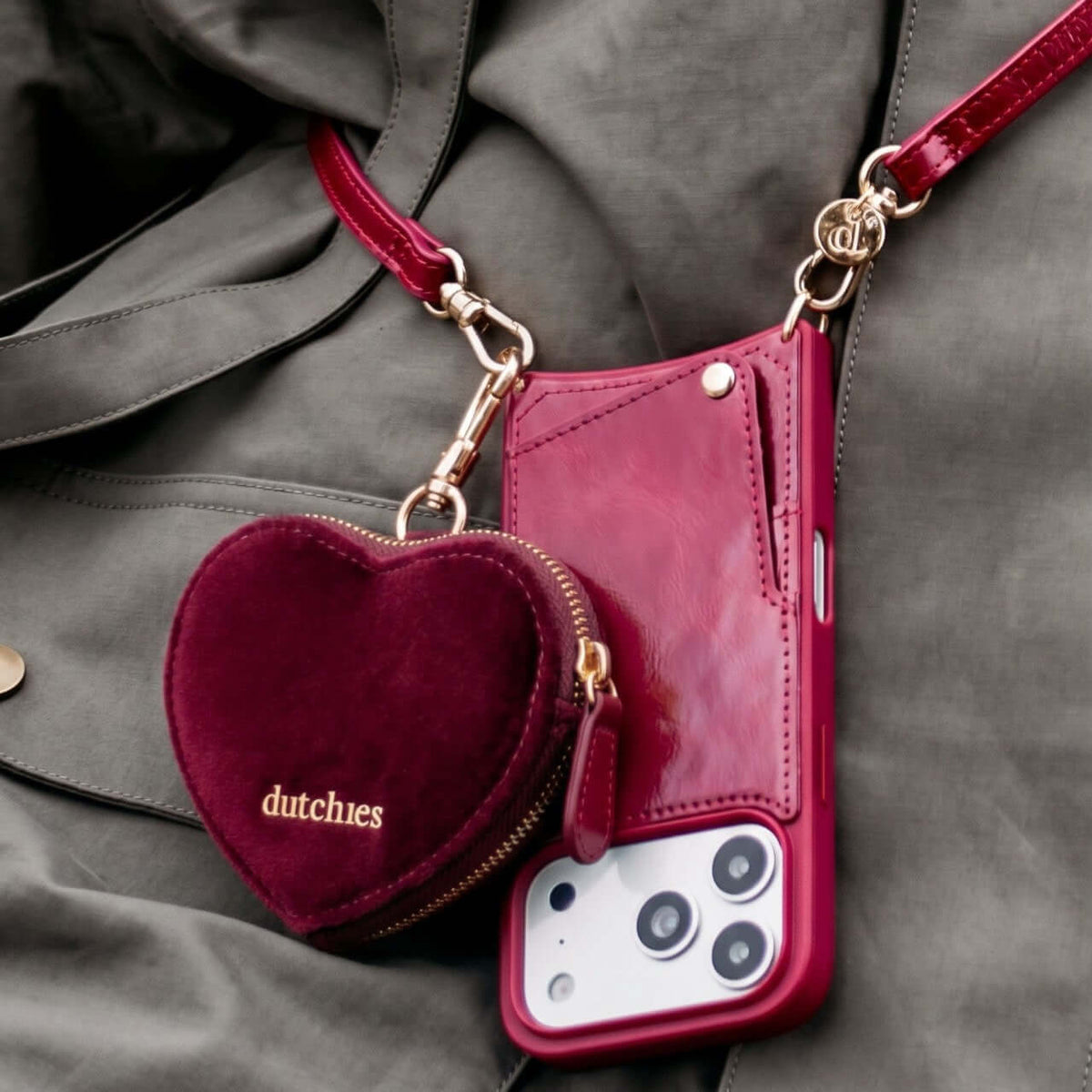 Mini Phone Bag Sarah | Raspberry Red Velvet