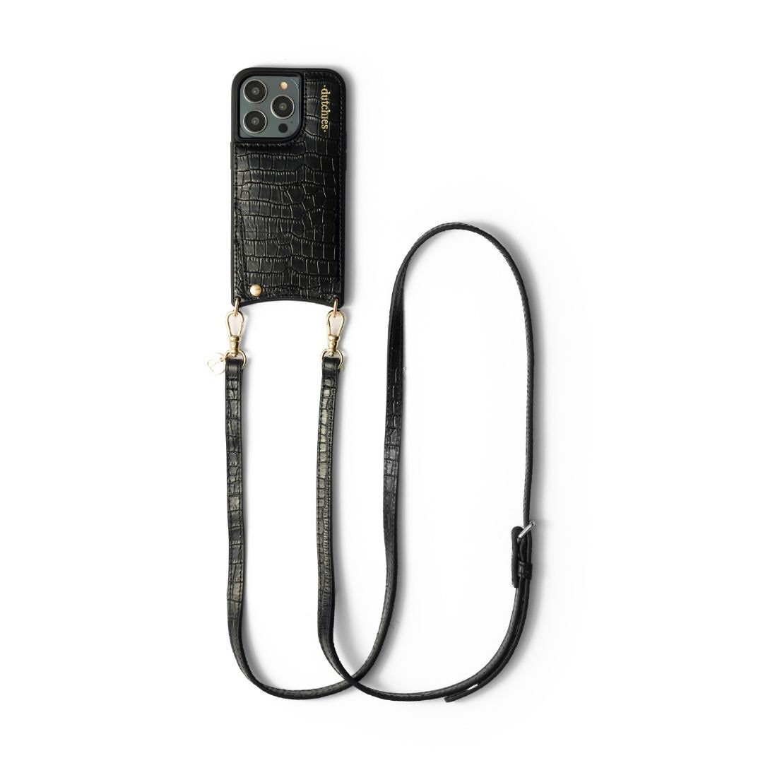 Phone Strap | Slimline Gold | Noir
