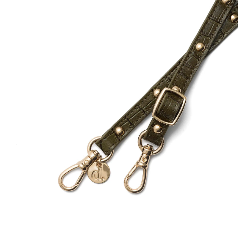 Sangle de téléphone | Slimline avec clous | Vert olive
