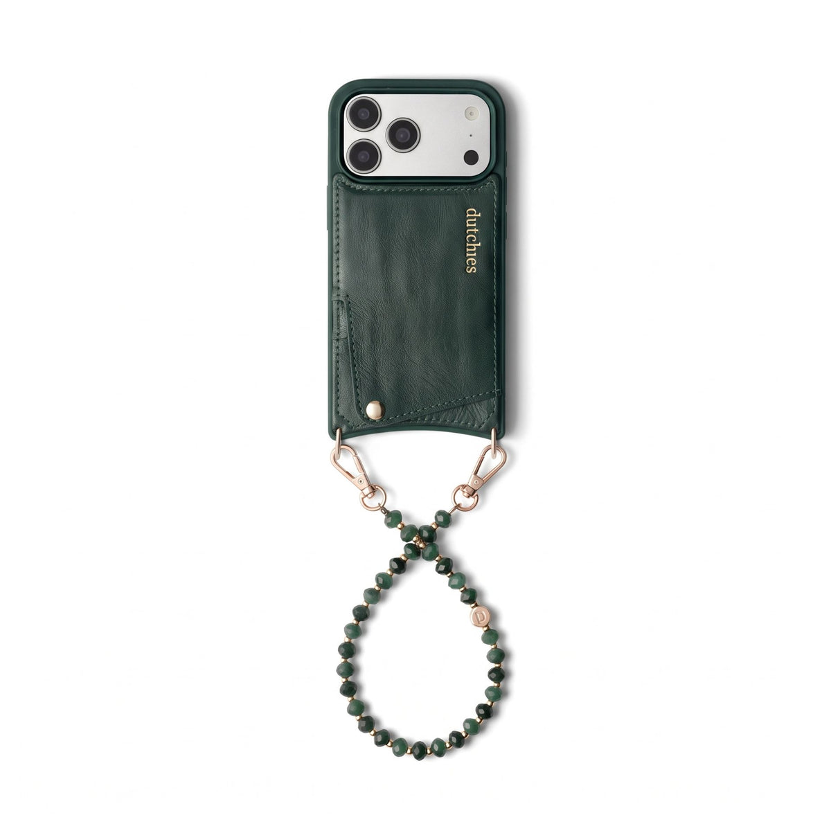 Charm Set | Samsung | Raspberry Red |  Nina- Leather phone case with beaded phone charm.